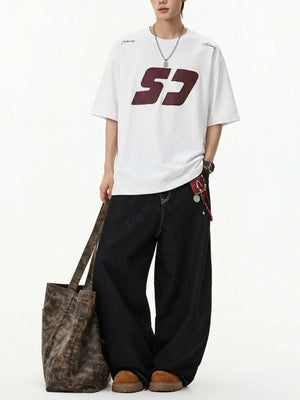 Color-blocked Printed Loose-fit T-shirts