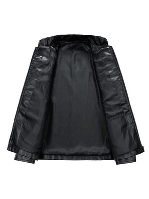 Veste coupe-vent aviateur en similicuir