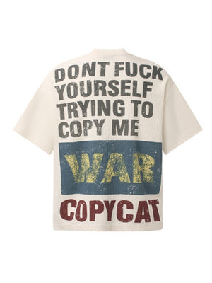 Retro Slogan Portrait Printed T-shirts