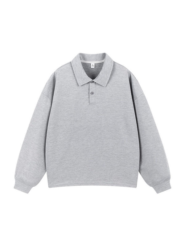 Solid Color Lapel Simplicity Polo