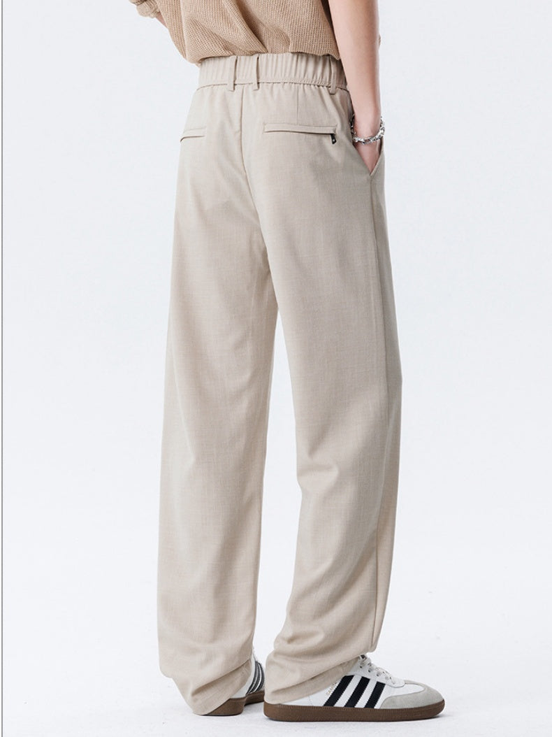 Drape Flax Straight-Fit Slim-Fit Anzughose