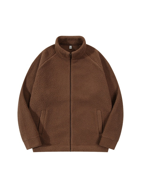 Fleece Plush Thickening Stand Collar Jackets