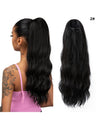 Pull-cord Hair Tie Water Ripple High-temperature Silk Ponytail Wig