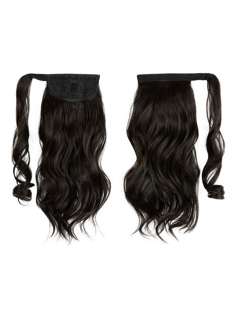 Long, Wavy, Natural Curl Wig With Wrap-around Design
