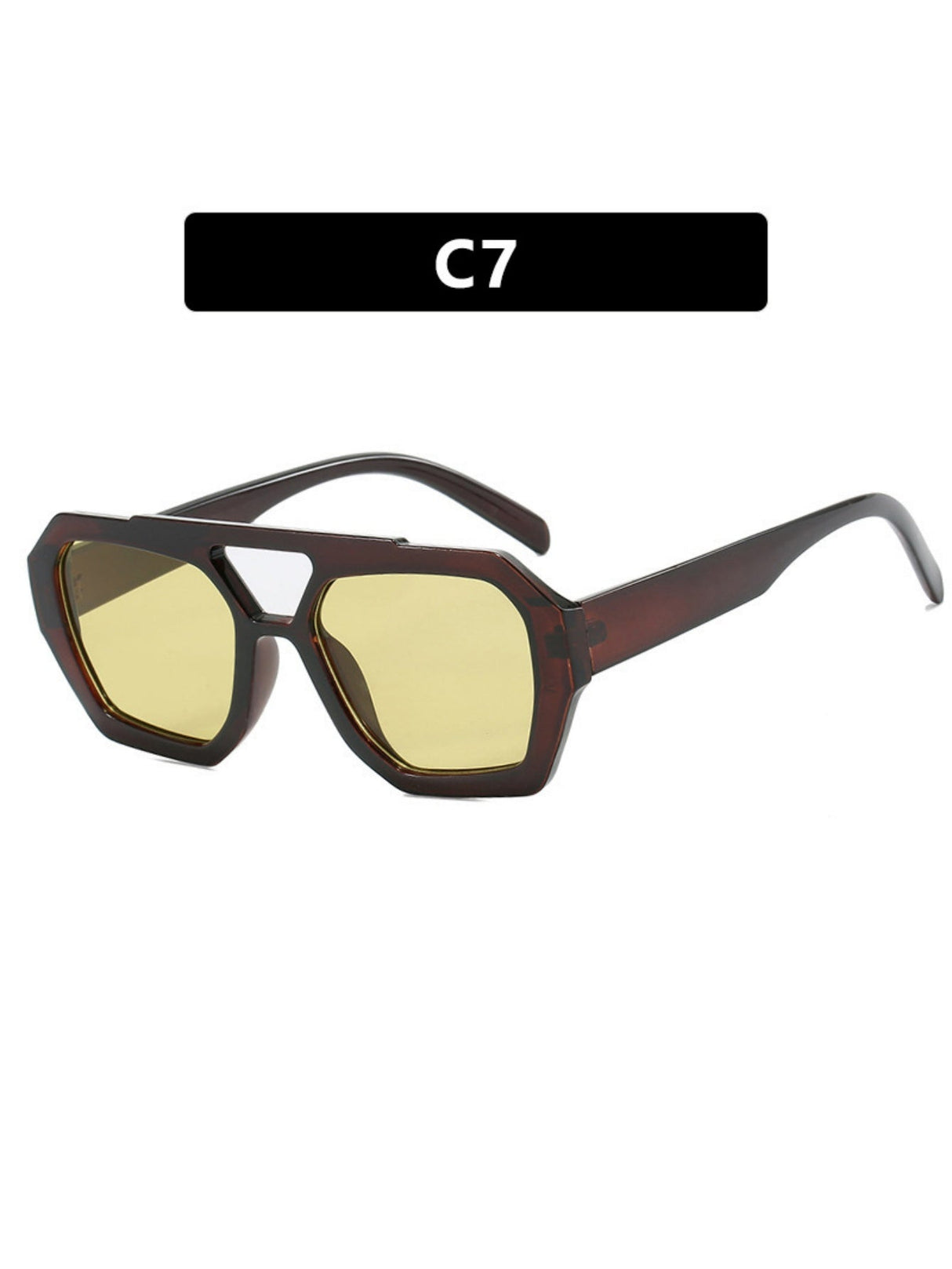 Double-bridge Irregular Leopard Print Sunglasses