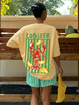 Casual And Versatile 3D Letter Pattern T-shirt