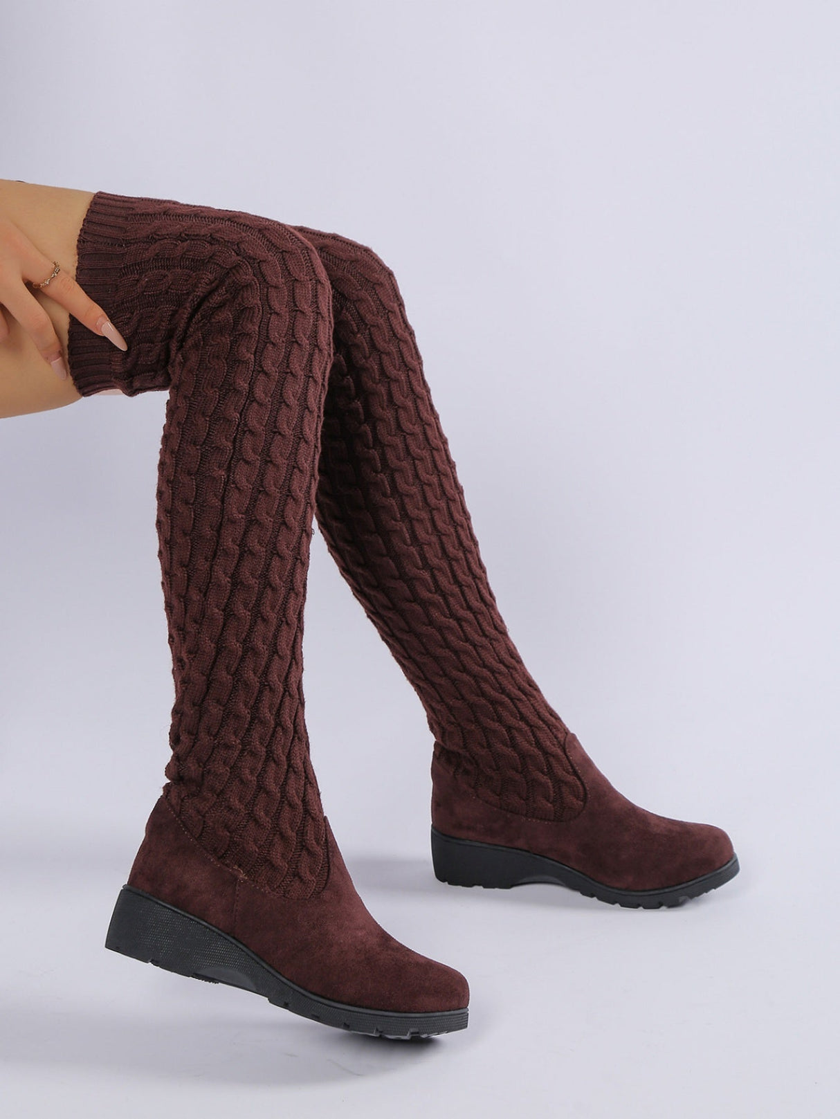 Over-the-knee Knitted Women's Boots