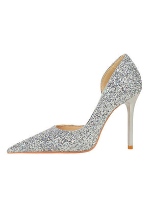 Liber Spring and Autumn Sequined Women's High Heels