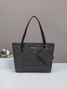 Solid Color Vacation Straw Tote Bag