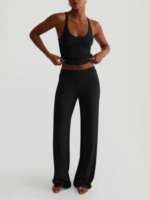 Tank Top Bodycon Trousers Exercise Yoga 2-piece Sets