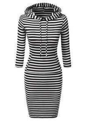 Long Bodycon Long Sleeve Dress Hoodies