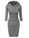 Long Bodycon Long Sleeve Dress Hoodies