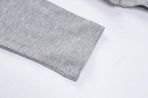 Single-breasted Slim-fit Long-sleeved High-waisted Crop Top