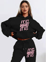 Printed Letter Leisure Hoodies Sweatpants 2-piece Sets