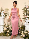 Satin Pleated Grace Formal Dress Maxi Dresses
