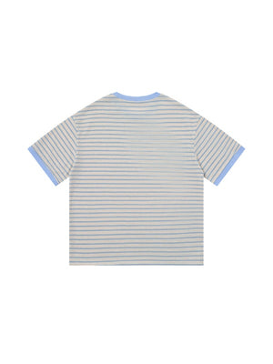 Color-blocked Stripes Loose-fit T-shirts