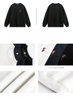 Liber Autumn Men's Embroidered Pattern Pattern Sweatshirts