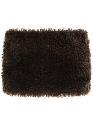 Furry Patchwork Zipper Bodycon Mini Skirt