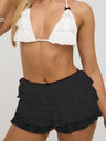 Y2K Bow Lace Multi-layered Wavy Lace Sweet Shorts