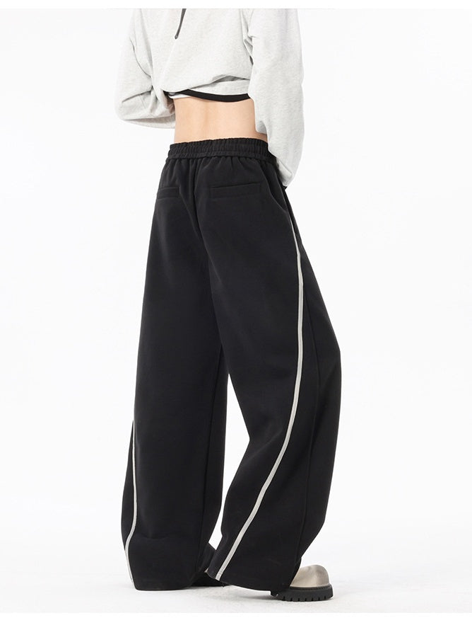 Liber Autumn Neutral wear Patch decoration Solid Color Pants