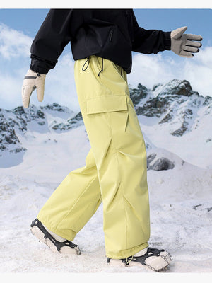Outdoor Windproof Thickening Ski Water-repellent Keep Warm Cargo Trousers