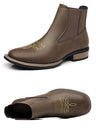 Western Embroidered Chelsea Boots