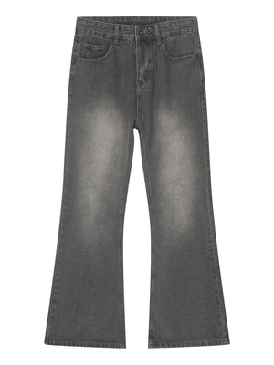 Retro Washed Denim Loose-fit Pants