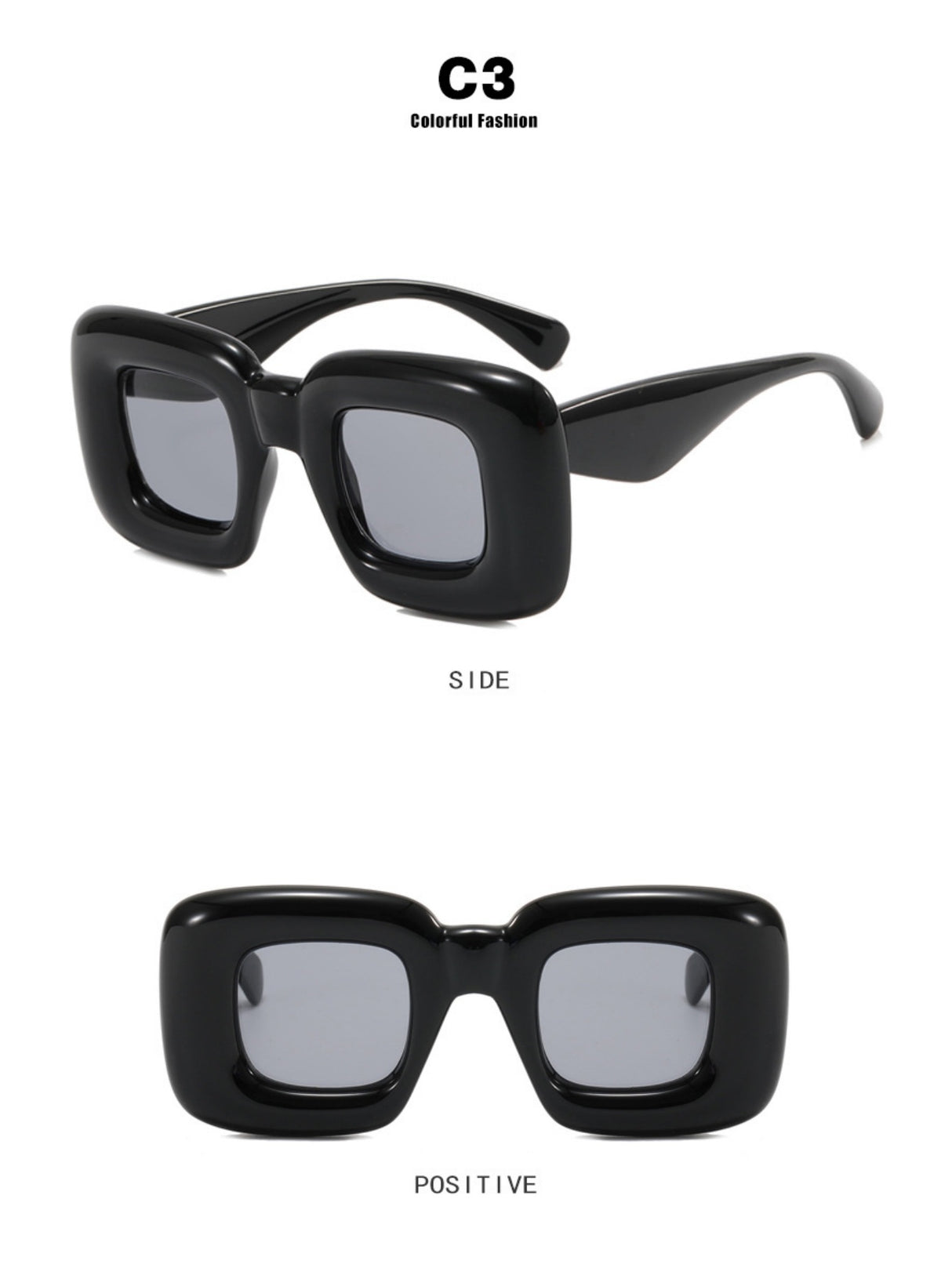 Irregular Full-rim Square Fashion Glasses