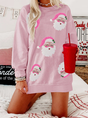 Christmas Sequins And Glitter Santa Claus Sweatshirts&Hoodies