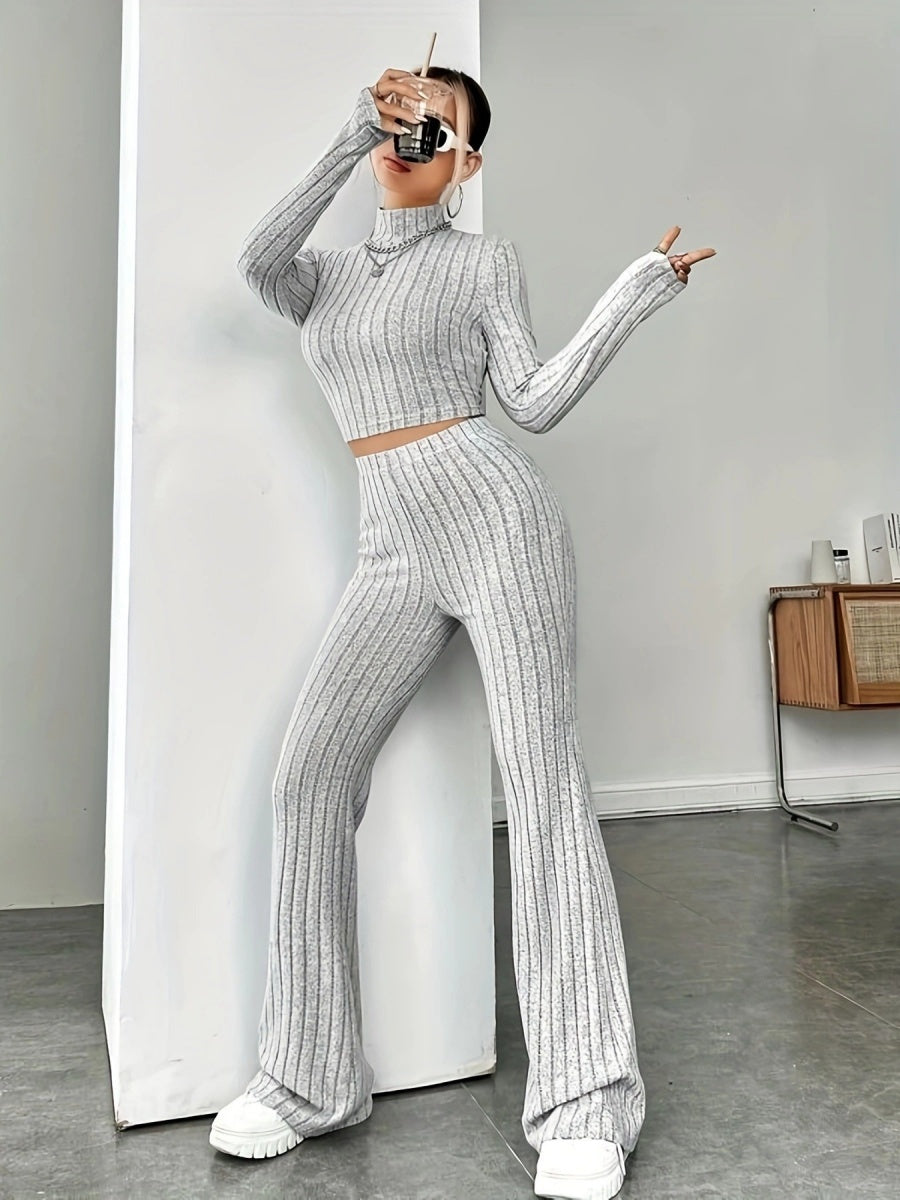 Liber Autumn Women's Solid Color 2-piece Sets