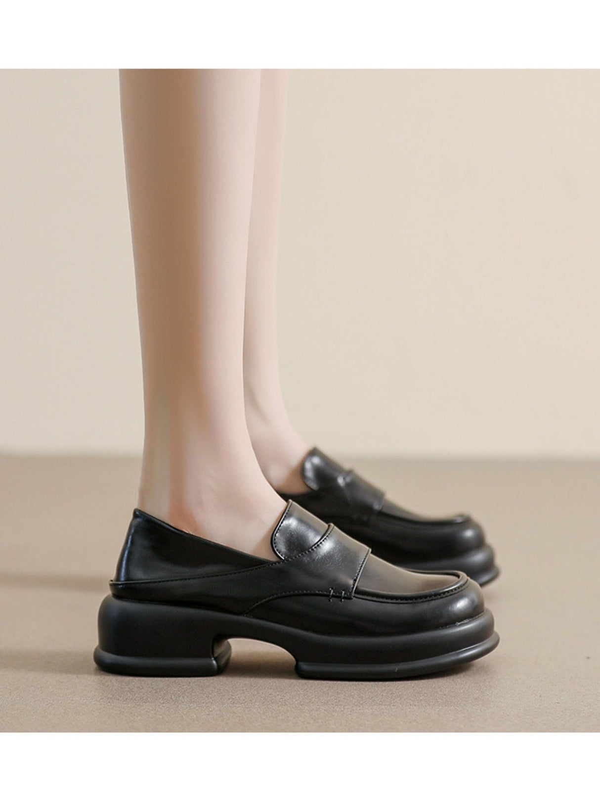 Liber Spring and autumn women's thick-soled loafers