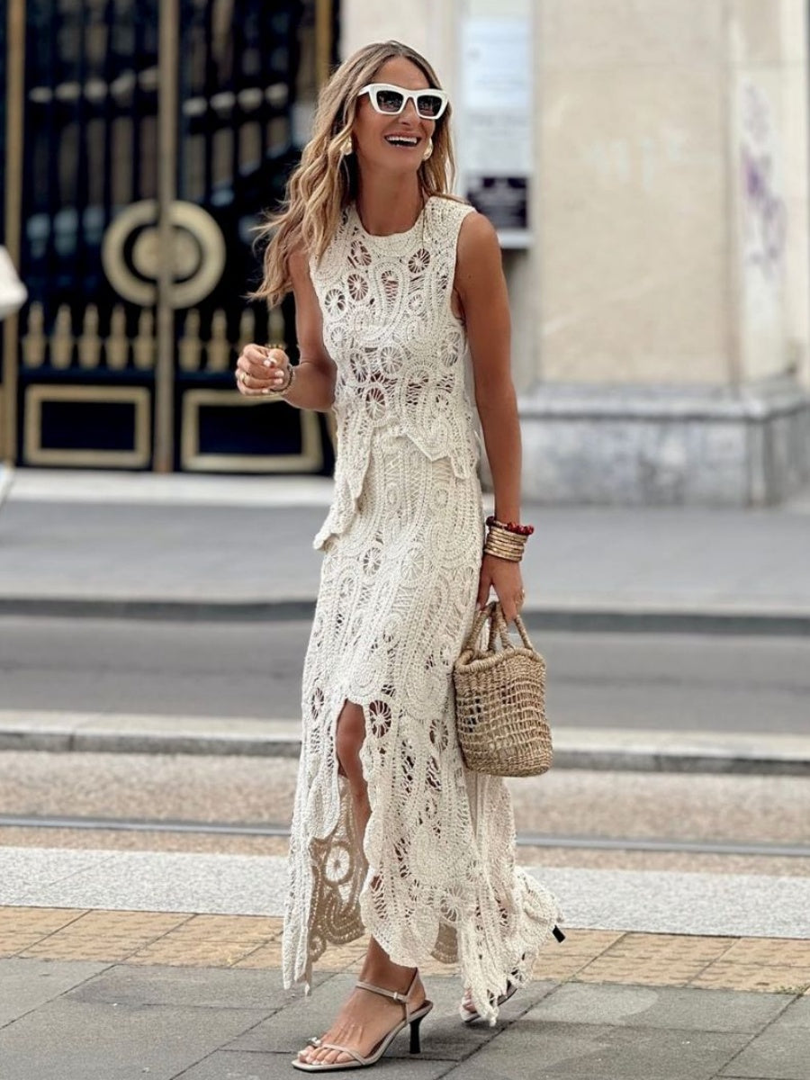 Hollow Irregular Lace Chain Link 3D Effect 2-piece Sets