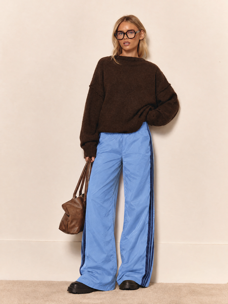 Casual Loose Striped Wide-leg Sweatpants