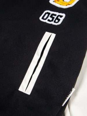 Campus Style Contrasting Colors Towel Embroidery Flocking Embroidery Letter Baseball Jersey