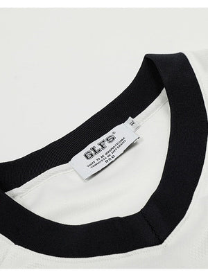 Liber Autumn Neutral wear Printed Letter T-shirts