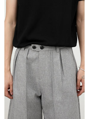 Old Money Style Double Pleat Straight-fit Dress Pants Pants