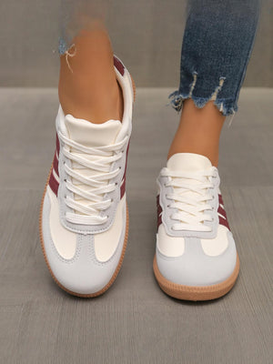 Retro Color-blocked German Training Shoes And Sneakers