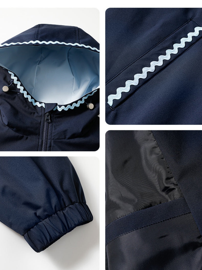 Vestes de travail amples à capuche bicolores