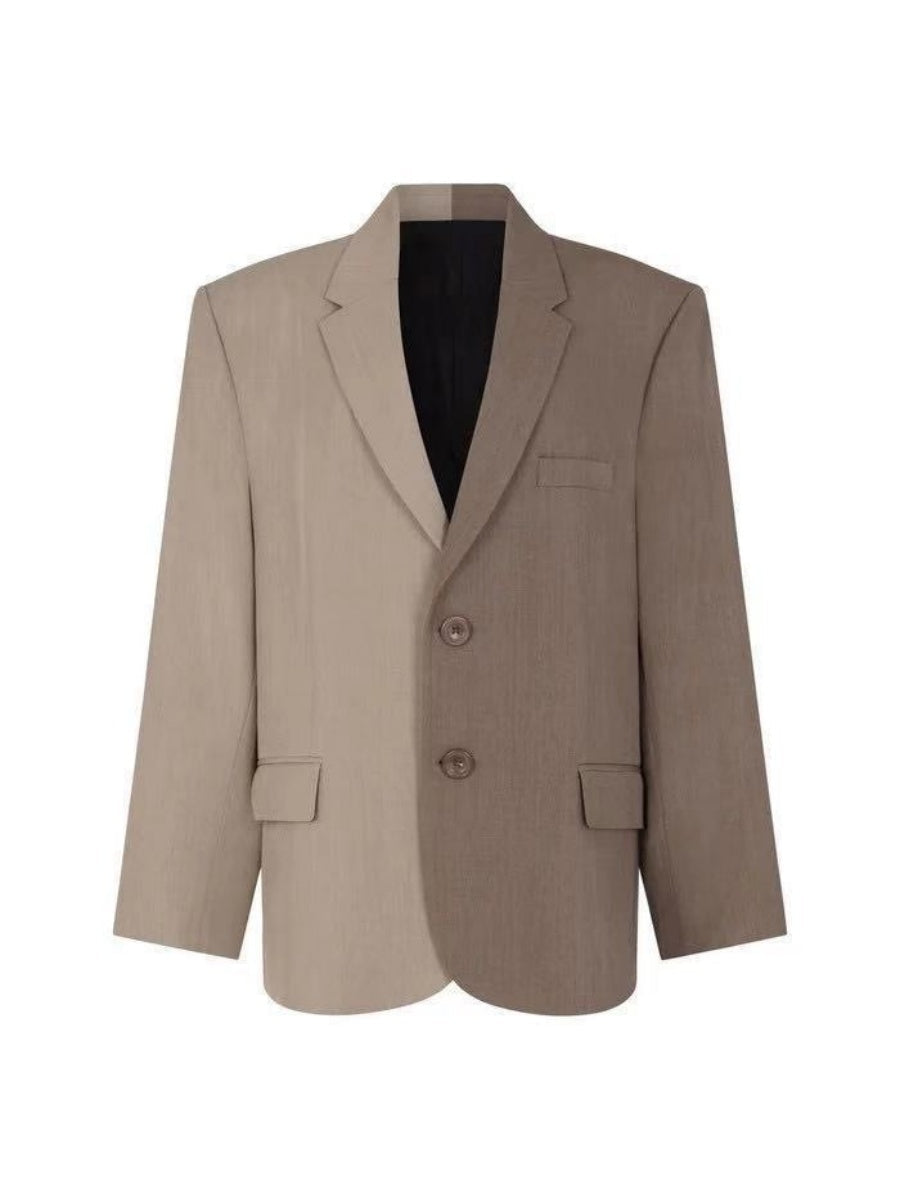 Buttons Color Matching Blazers Trousers 2-piece Sets