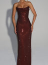 Tube Top Hip-hugging Sequins Evening Dress Maxi Dresses