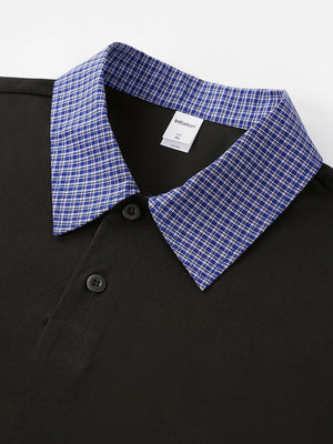 Liber Autumn Neutral wear Fake two pieces Letter Polo