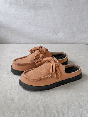 Suede Birkenstock Lace-up Closed-toe Slippers