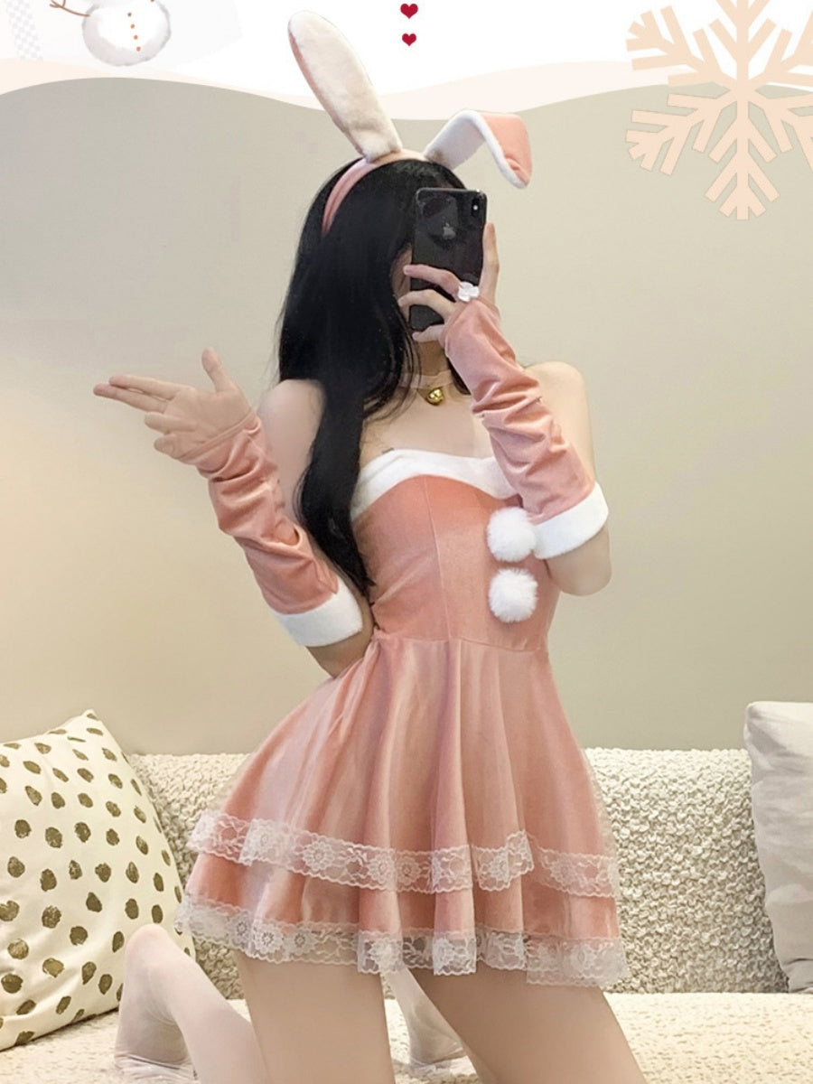 Christmas Bunny Girl Costume Cosplay Multi-piece Sets