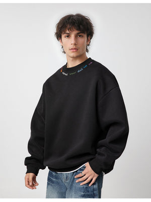 Liber Autumn Men's Embroidered Pattern Letter Sweatshirts