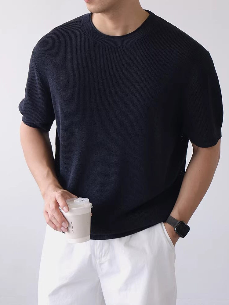 Hollow Out Breathable Solid Color T-shirts