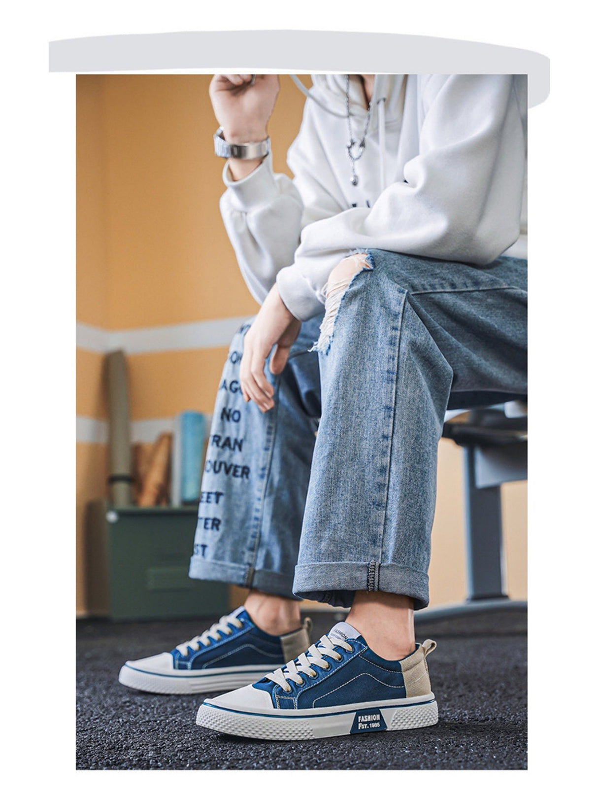 Liber Four Seasons Colorblock Canvas Men's Casual Sports Shoes