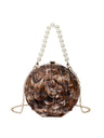 Flower-shaped Round Evening Shoulder Bag