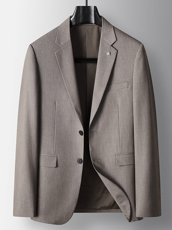 Acetic Acid Flax Business Non-iron Blazers