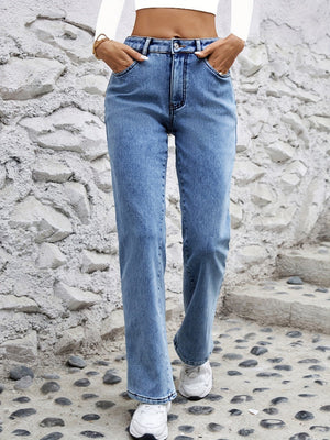 Plush Stretch Slimming Pocket Jeans