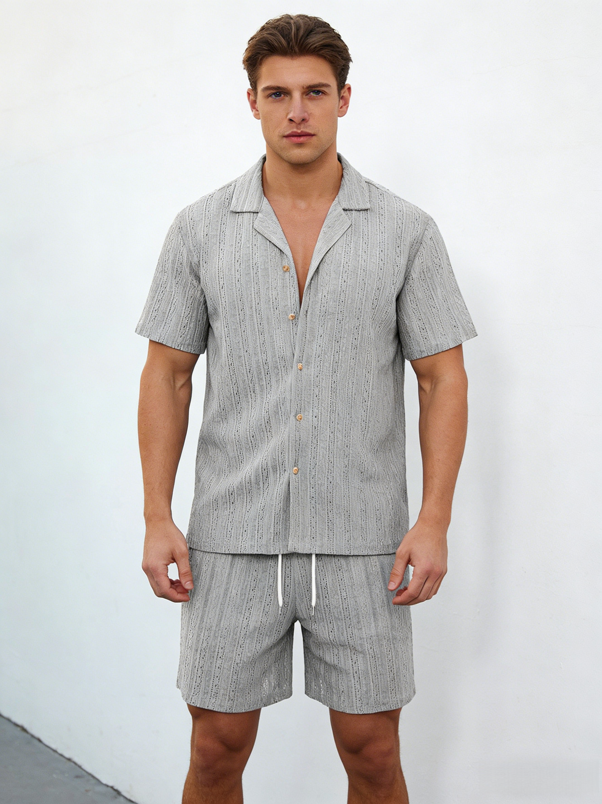 Hollow Out Breathable 2-piece Sets Set